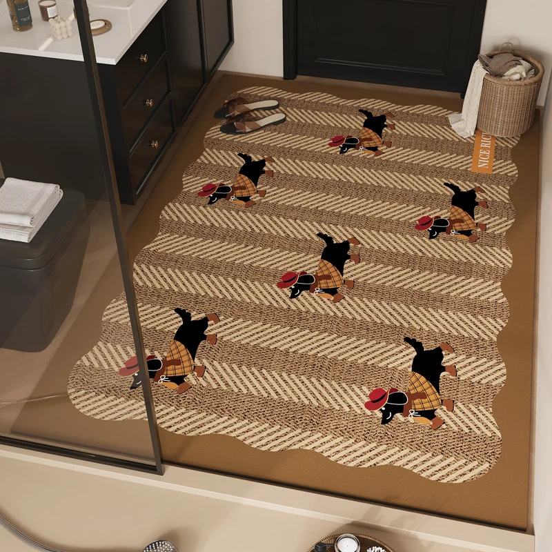 Verspielte hundethemen Badezimmermatte