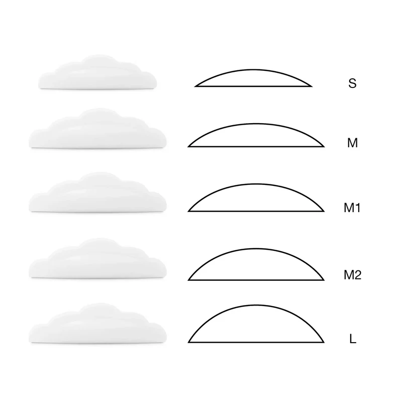 MISS LASHES Silikon Pads verschiedene Größen 5 Paare