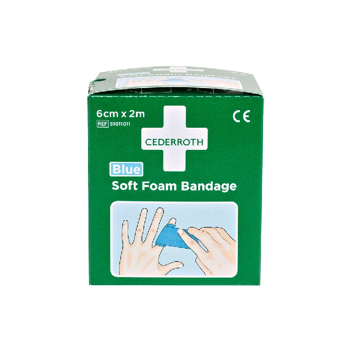 Cederroth Soft Foam Bandage Blue 2 m x 6 cn - Refill 51011011 | Packung (1 Stück)