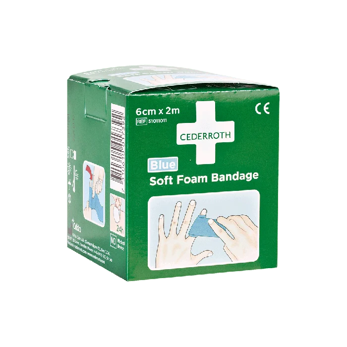 Cederroth Soft Foam Bandage Blue 2 m x 6 cn - Refill 51011011 | Packung (1 Stück)