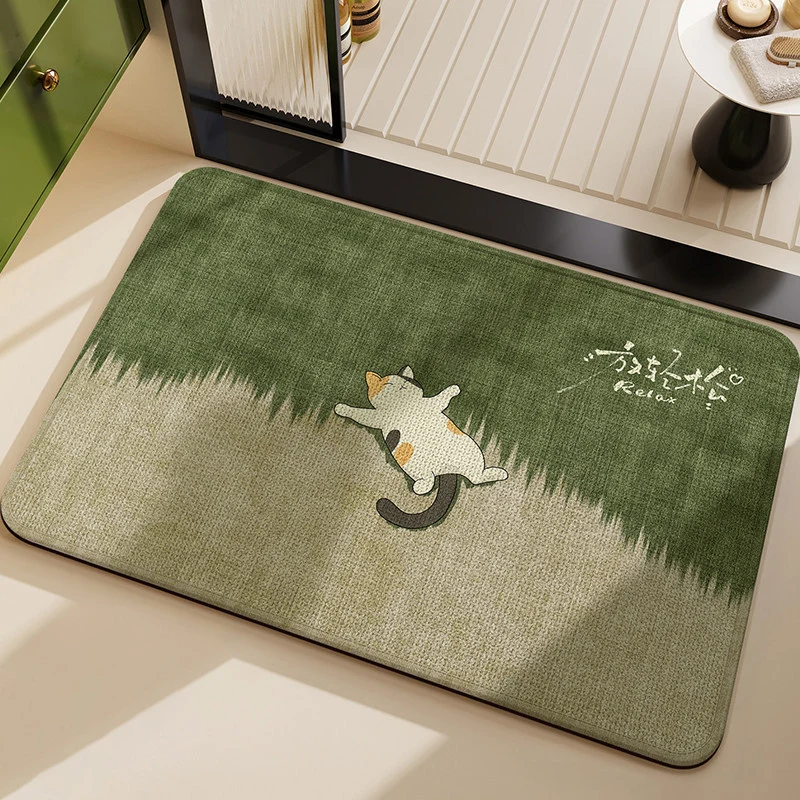 Badezimmerteppich mit Berglandschaft für Badezimmerdekoration