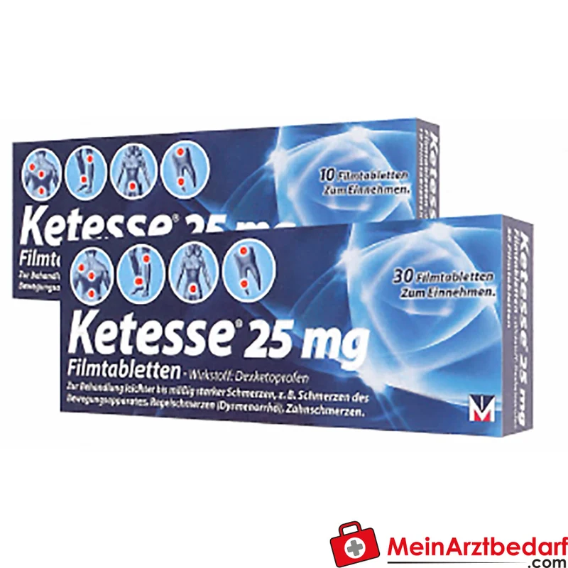 Menarini Ketesse Filmtabletten 25 mg, 10 St. Dexketoprofen NSAR Schmerzmittel