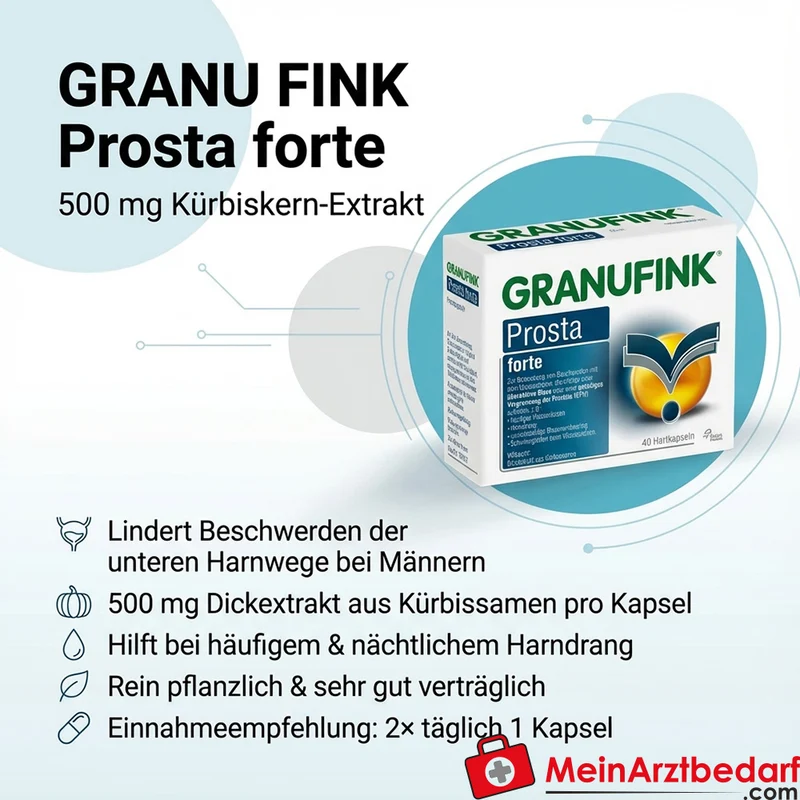 OME01 Granufink Prosta forte 40 St. – 500 mg Kürbisextrakt, Prostata