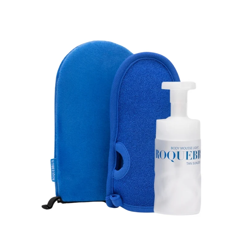 ROQUEBRUN. Body Mousse Light & Handschuhe Set