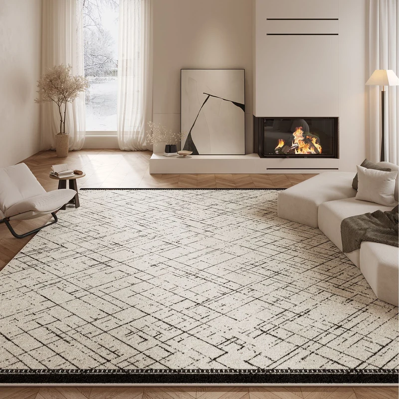 Geometrisch gemusterter Bereichsteppich