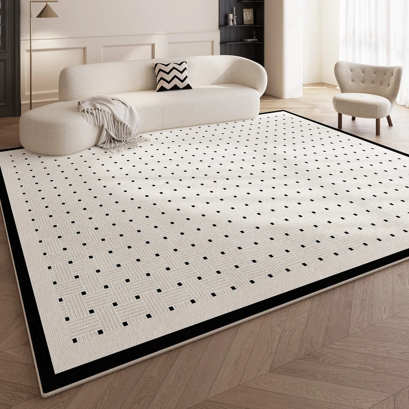 Geometrisch gemusterter Bereichsteppich