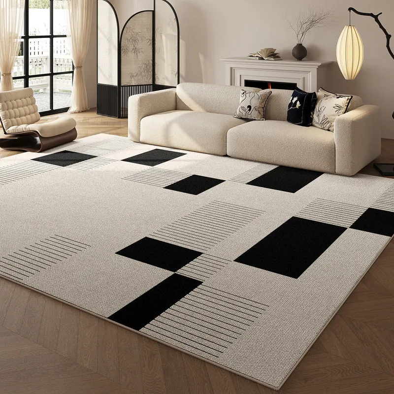 Geometrisch gemusterter Bereichsteppich