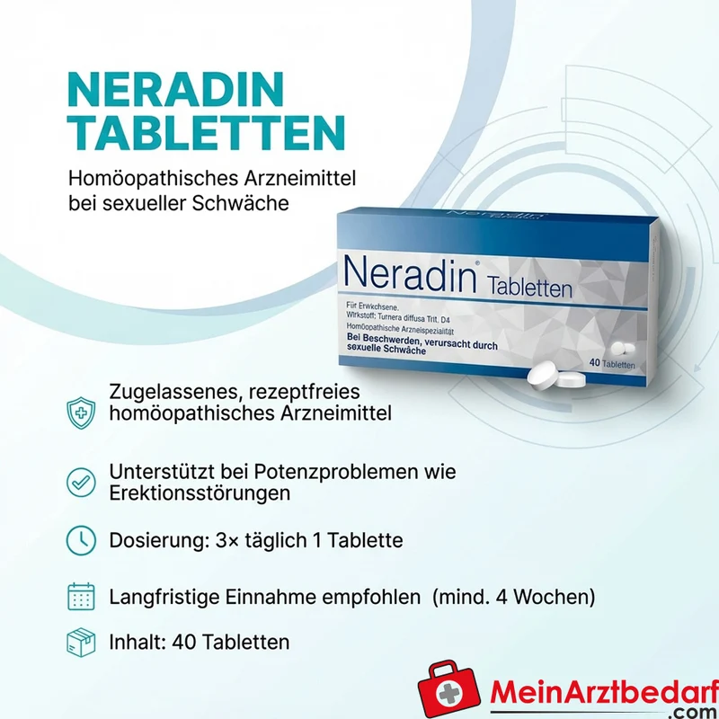 Neradin Tabletten 40 St. Homöopathisches Arzneimittel bei sexueller Schwäche