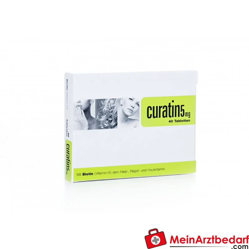 Curatin Biotin 5 mg Tabletten 40 St. für Haare Nägel Haut