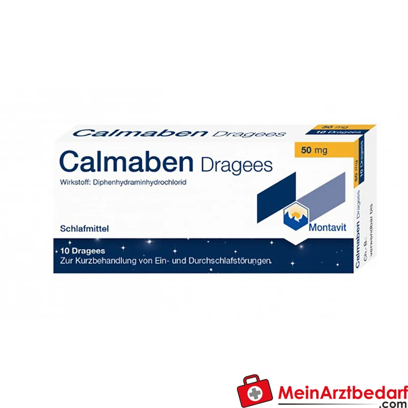 Montavit Calmaben Dragees 50 mg Diphenhydramin HCl 10 Stk Schlafmittel