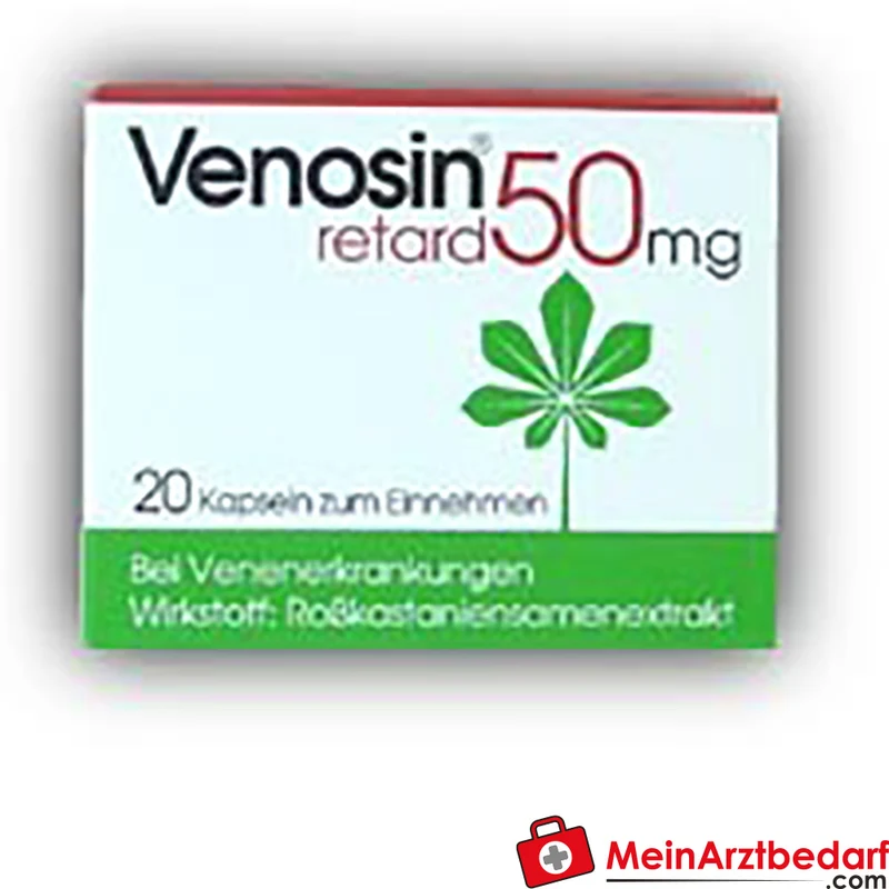 Venosin retard 50 mg Kapseln 60 Stück Rosskastaniensamenextrakt (Aescin) gegen Venenbeschwerden