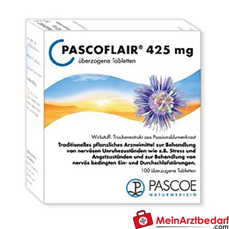 Pascoe PASCOFLAIR 425 mg Tabletten, pflanzliches Beruhigungs- und Schlafmittel, 30 St.