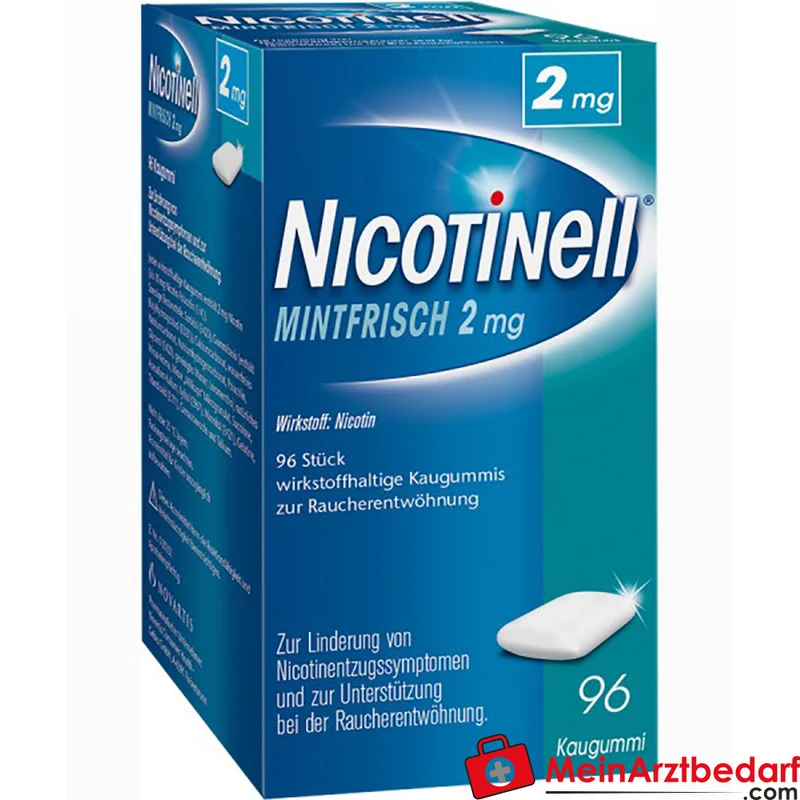 Nicotinell 2 mg Kaugummis Mintfrisch zur Raucherentwöhnung 96 Stück