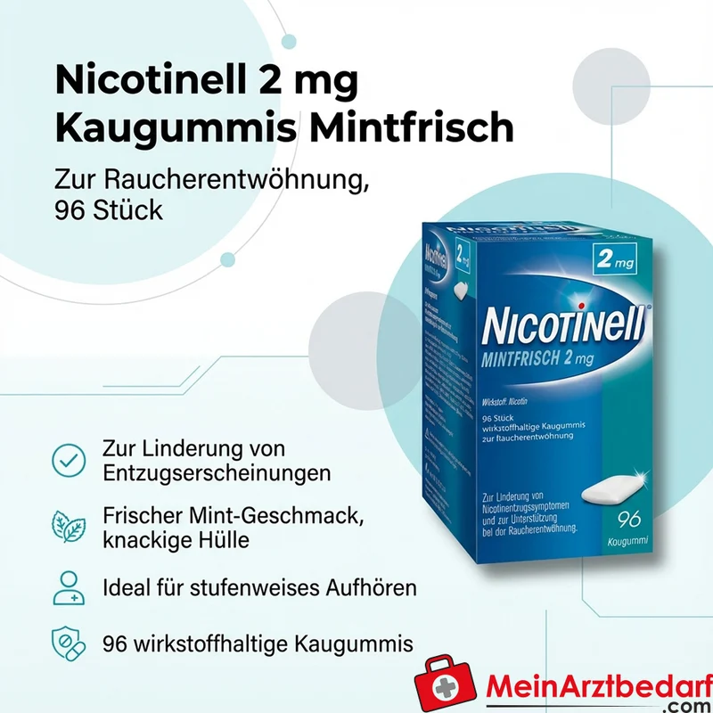 Nicotinell 2 mg Kaugummis Mintfrisch zur Raucherentwöhnung 96 Stück