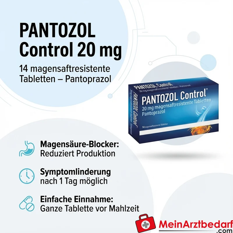 Takeda PANTOZOL Control 20 mg magensaftresistente Tbl. 14 St. Sodbrennen