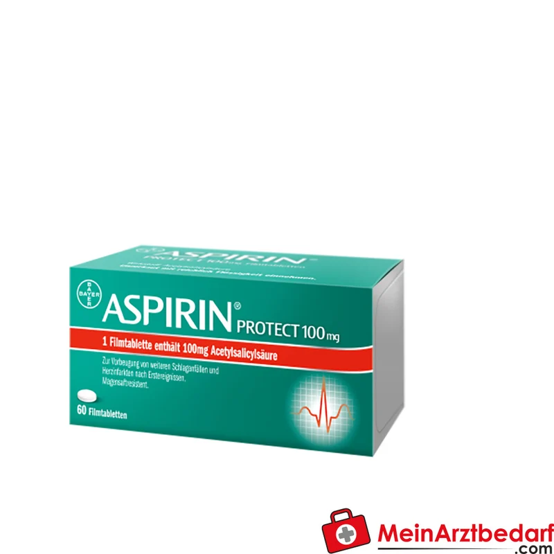 Aspirin Protect 100 mg Filmtabletten 60 St. mit Acetylsalicylsäure – thrombozytenhemmend