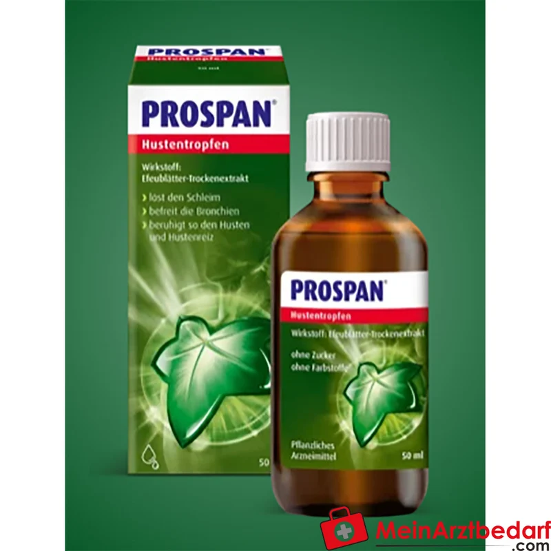 Prospan Hustentropfen 50 ml – pflanzliches schleimlösendes Hustenmittel (Efeu‑Extrakt EA 575)