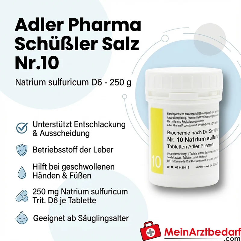 Adler Pharma Schüßler Salz Nr.10 Natrium sulfuricum D6 Tabletten 250 g