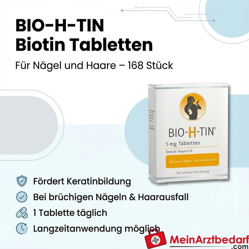 BIO-H-TIN Biotin Tabletten 2,5 mg 168 Stück für Nägel und Haare