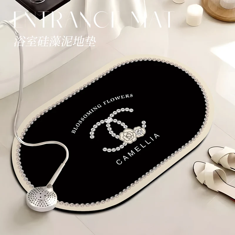 Elegante ovale dekorative Bodenmatte