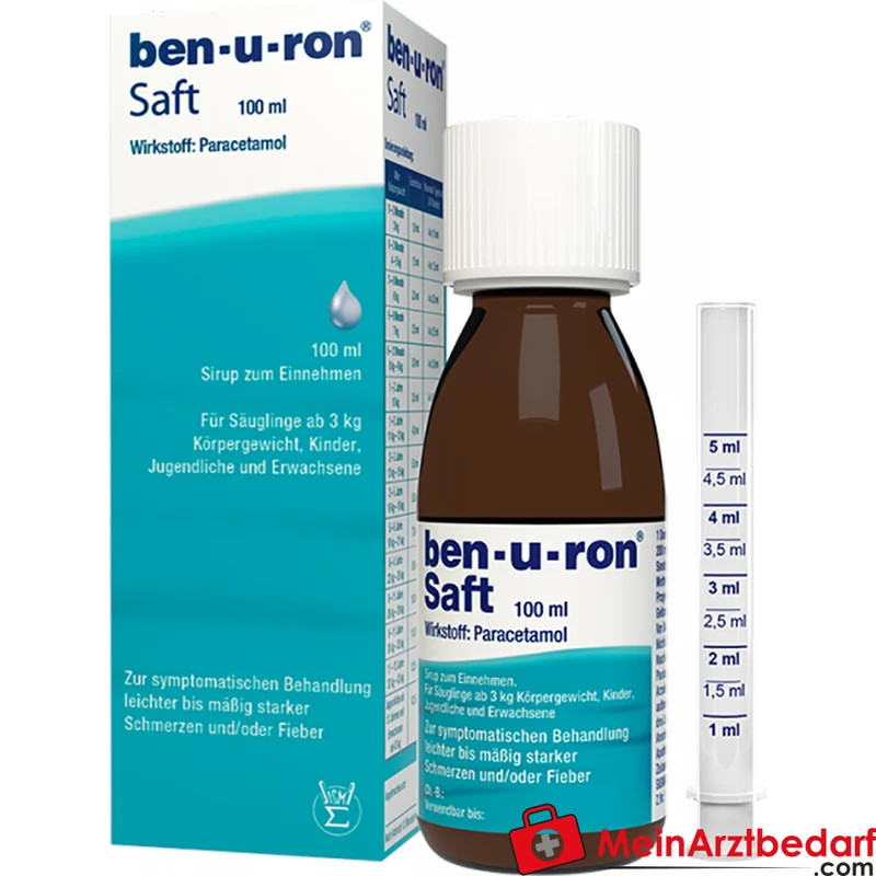 Sigmapharm benuron Saft 200 mg/5 ml (Paracetamol) 100 ml ab 3 kg