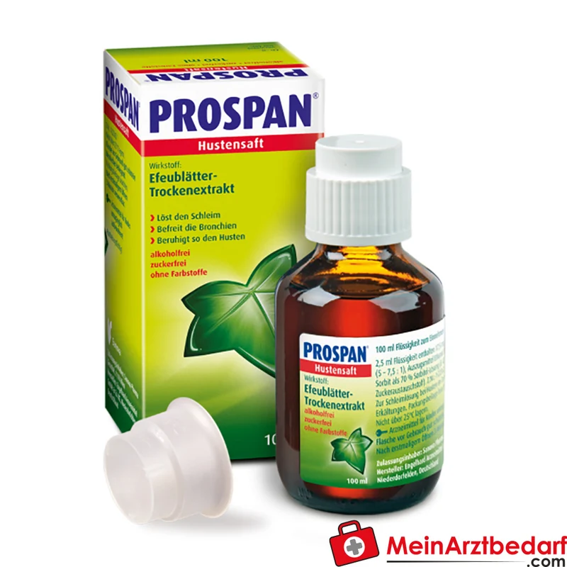Prospan Hustensaft 200 ml, pflanzliches schleimlösendes Arzneimittel mit Efeu, Wildkirsche, ab 1 Monat, zucker und alkoholfrei