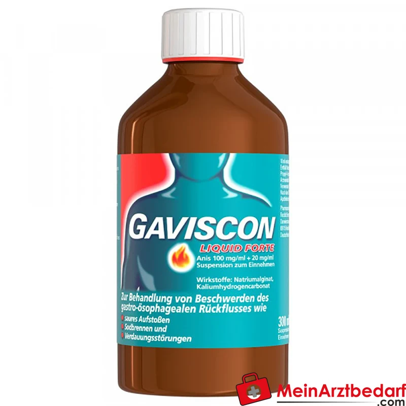 REC02 Gaviscon Liquid Forte Anis Flüssigkeit 300 ml - physikalisches Magentherapeutikum gegen Sodbrennen