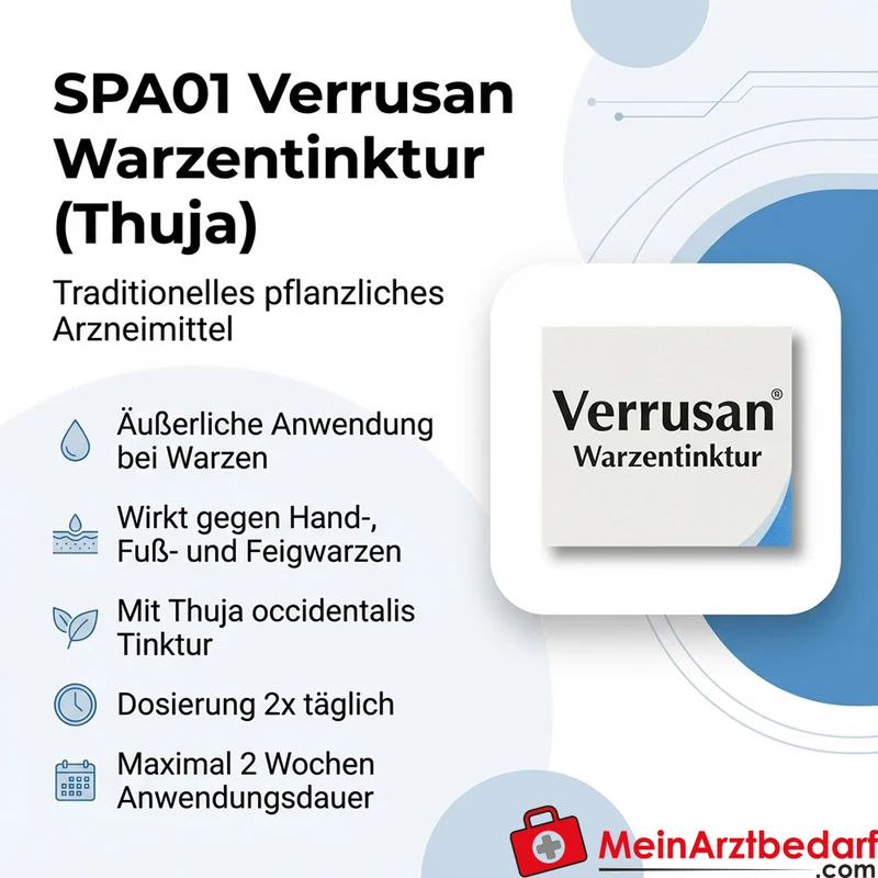SPA01 Verrusan Warzentinktur (Thuja) 10 ml äußerlich bei Warzen