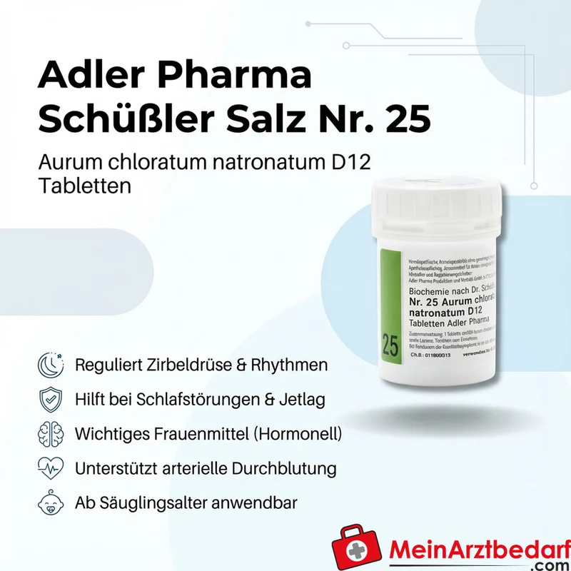 Adler Pharma Schüßler Salz Nr.25 Aurum chloratum natronatum D12 Tabletten 500 g