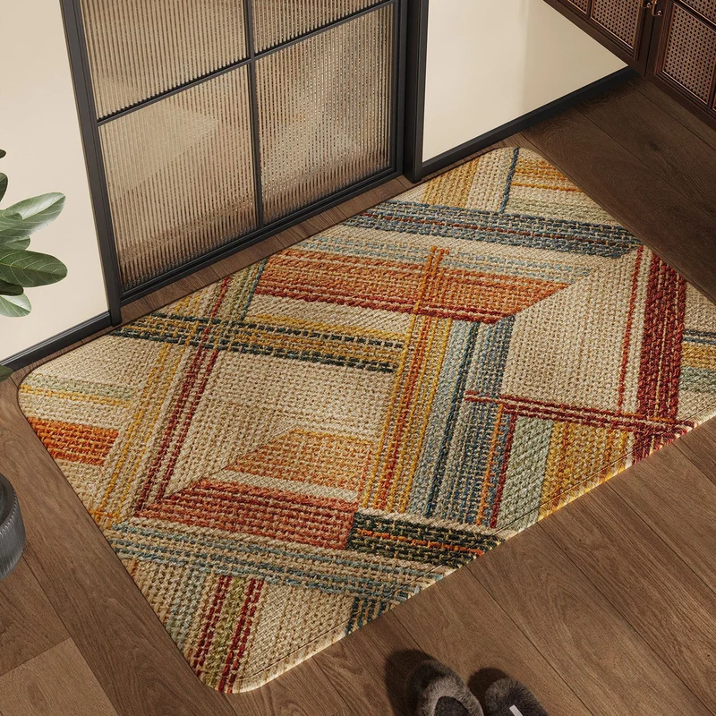 Zeitgenössischer geometrischer Musterbereichsteppich für Zuhause
