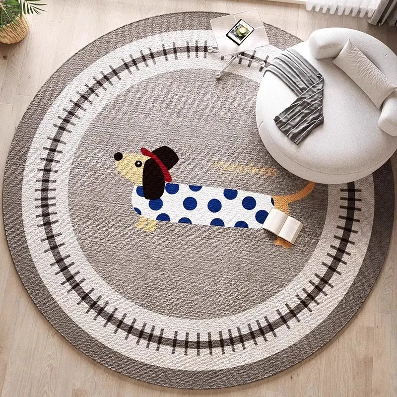 Dekorativer Hunde-Themen-Teppich für die Wohnkultur