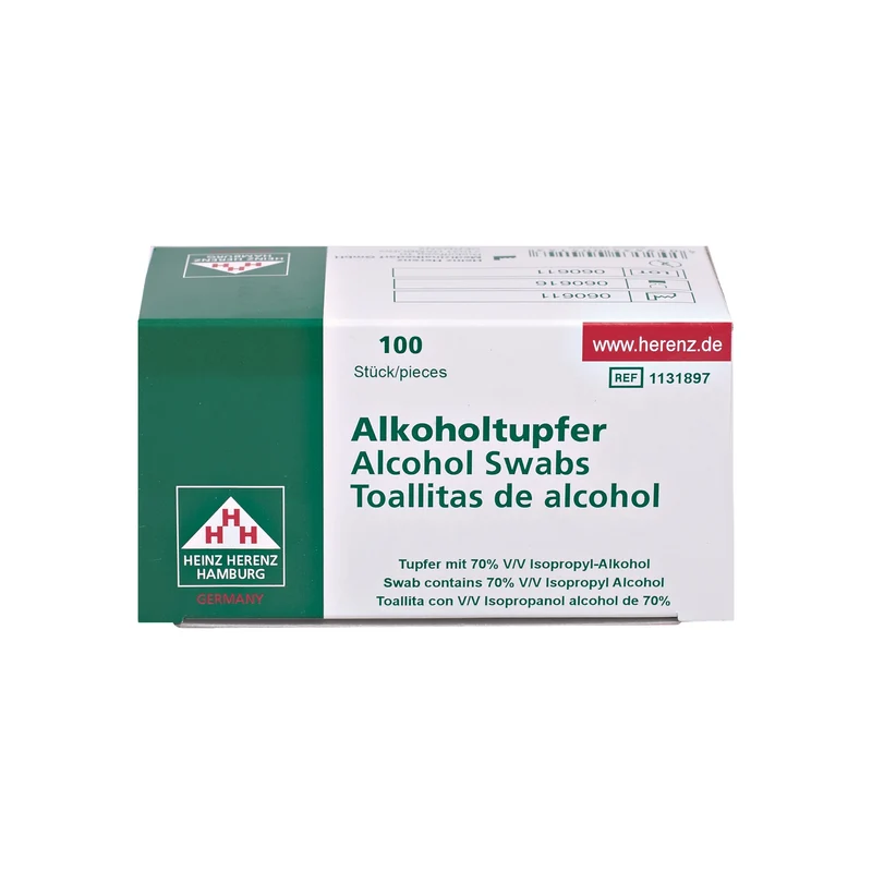 Alcohol-Swabs Karton mit 100 Stück | Packung (100 Stück)