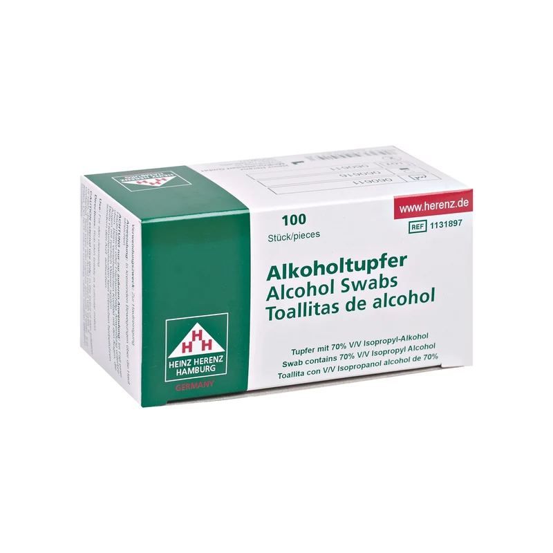 Alcohol-Swabs Karton mit 100 Stück | Packung (100 Stück)