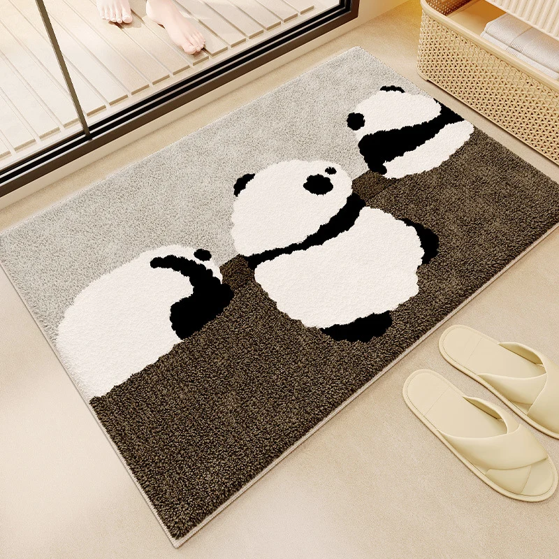 Panda-Themen Plüsch-Badematte für das Badezimmer