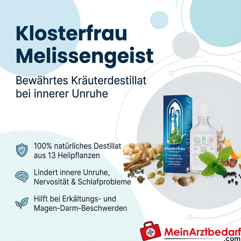 Klosterfrau Melissengeist 475 ml Kräuterdestillat bei innerer Unruhe und Schlafstörungen