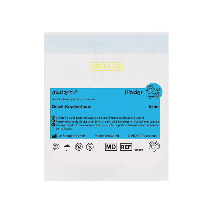 aluderm® Kinder- Quick-Kopfverband klein | Packung (1 Stück)