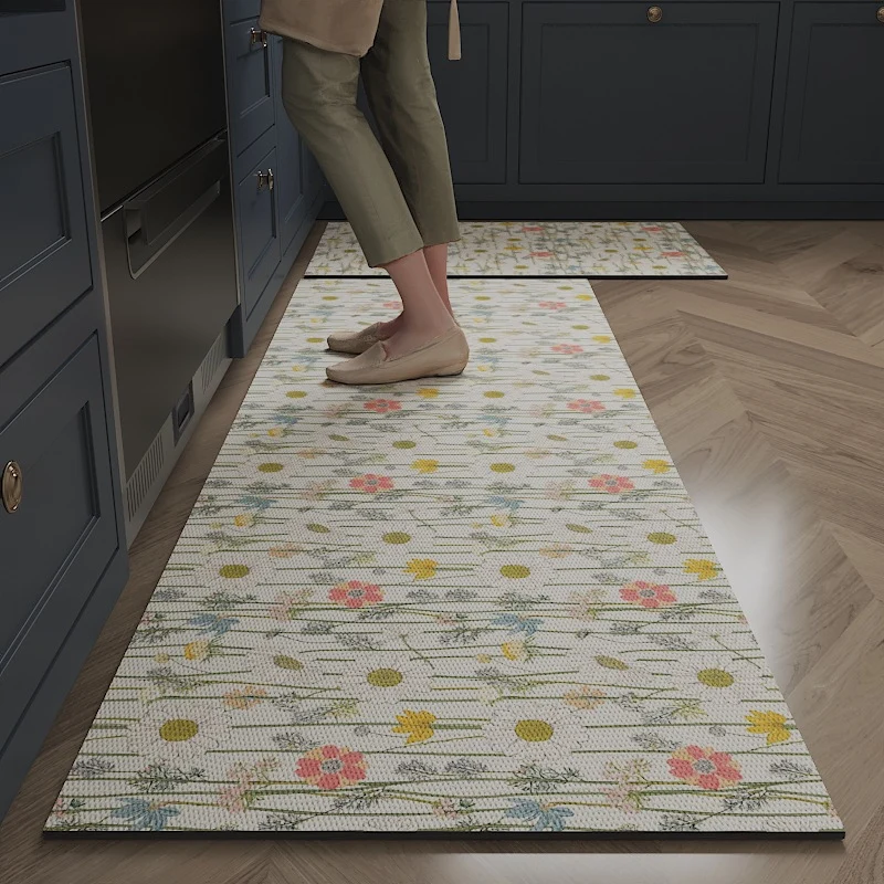 Florales Design Küchen Komfortmatte