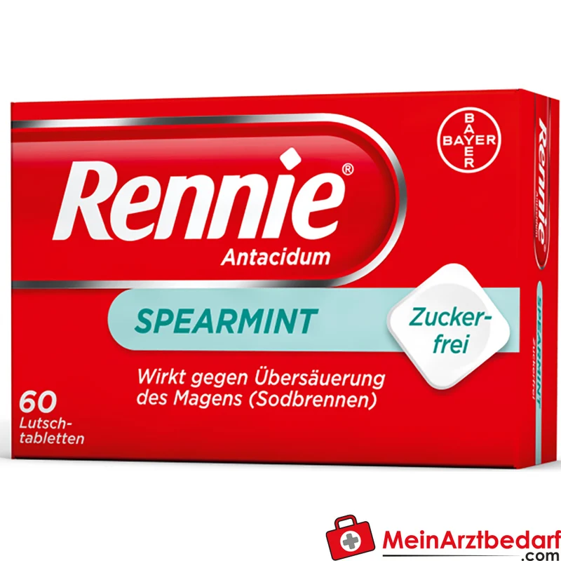 Rennie Spearmint Lutschtabletten 36 Stück zuckerfrei schnell wirkend bei Sodbrennen
