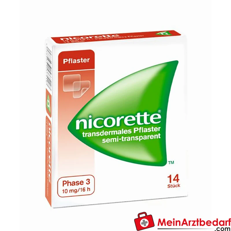 Johnson & Johnson Nicorette transdermales Pflaster 10 mg/16 h, 14 St. Raucherentwöhnung