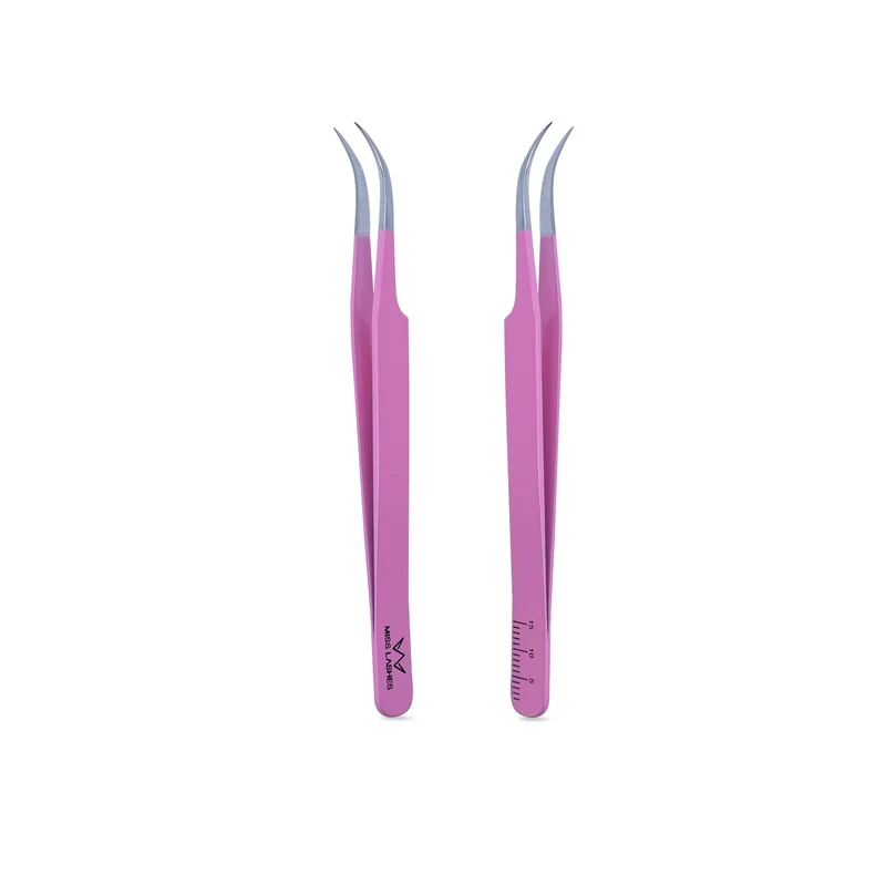 MISS LASHES Pinzetten Pink inkl. Lineal