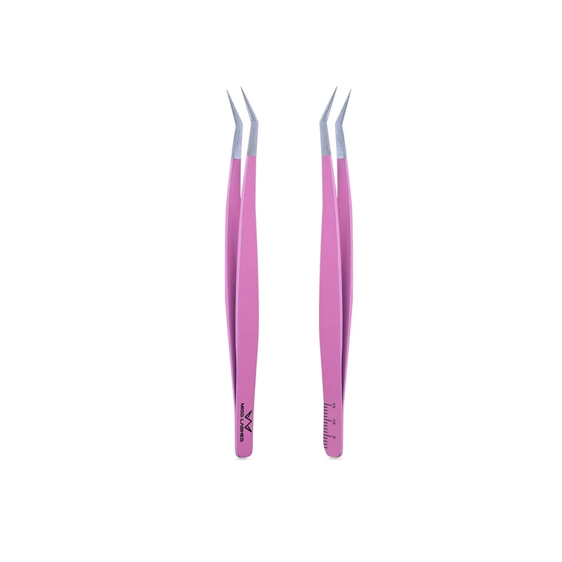 MISS LASHES Pinzetten Pink inkl. Lineal