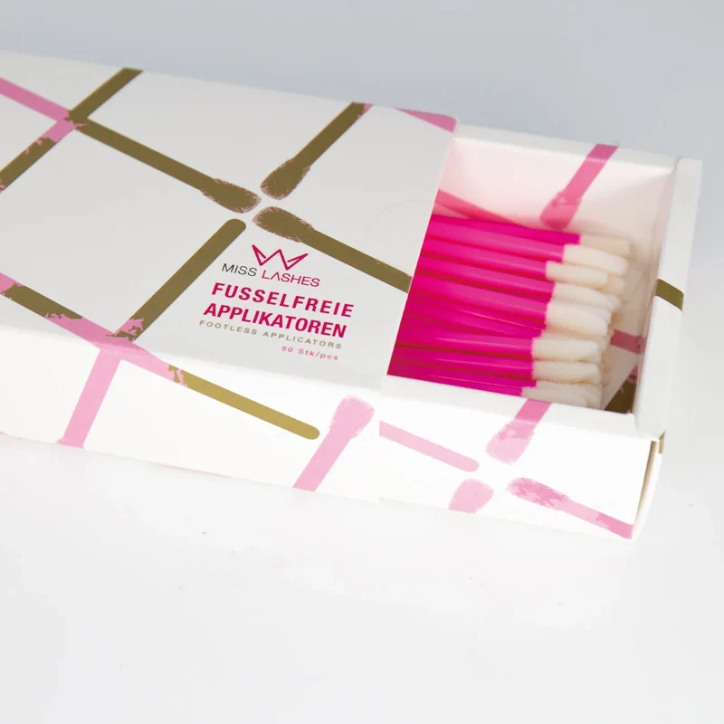 MISS LASHES Fusselfreie Applikatoren pink 100 Stück