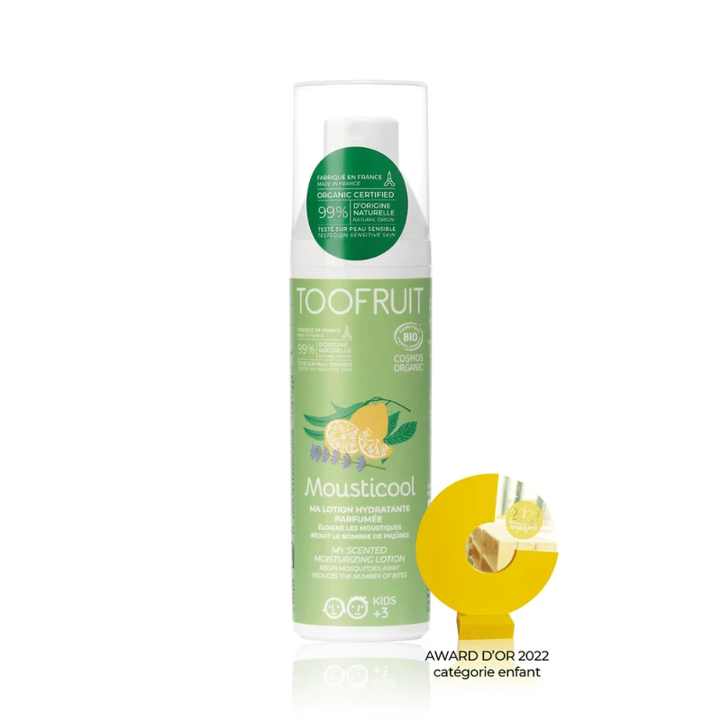 TOOFRUIT Mousticool Duftlotion gegen Mücken Zitrone - Pfefferminze 100ml