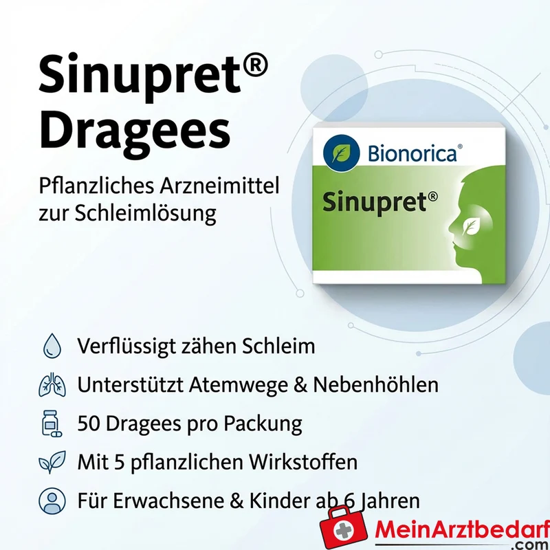 Sinupret Dragees 50 St. pflanzliches Arzneimittel gegen zähen Schleim