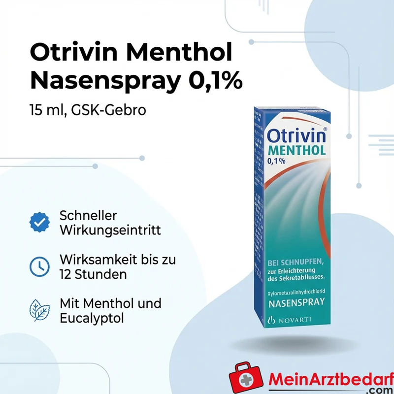 Otrivin Menthol Nasenspray 0,1% (Xylometazolinhydrochlorid) 15 ml, bis 12 Std.