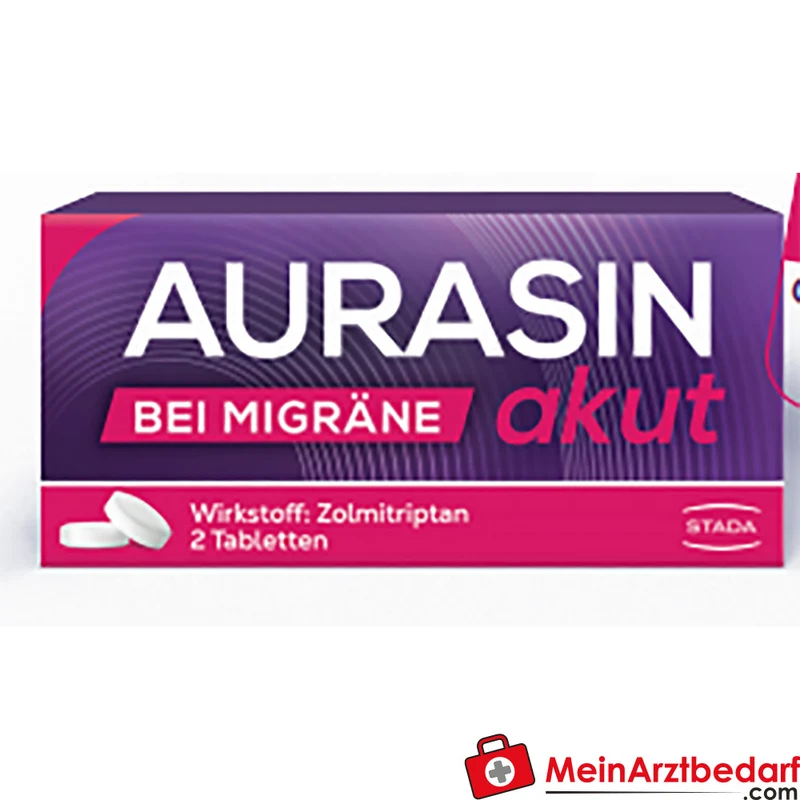 Aurasin Akut Tabletten 2,5 mg, Migräne-Akutbehandlung, 2 Stück