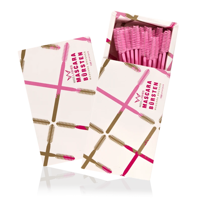 MISS LASHES Mascarabürsten rosa, 100 Stk.
