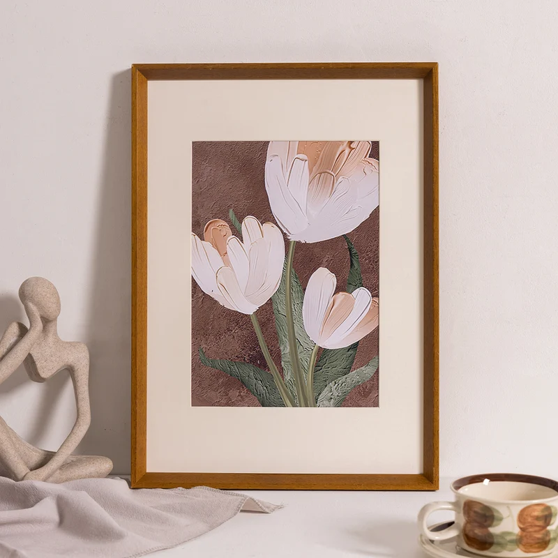 Künstlerischer Floralprint Wanddekorrahmen für Zuhause