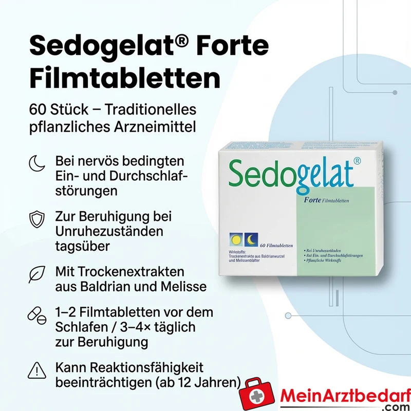 Kwizda-OTC SEDOGELAT Forte Filmtabletten 60 - Baldrian und Melisse