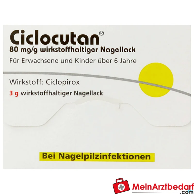 DER03 Ciclocutan Nagellack 3 g – gegen Nagelpilz, Wirkstoff Ciclopirox 8%